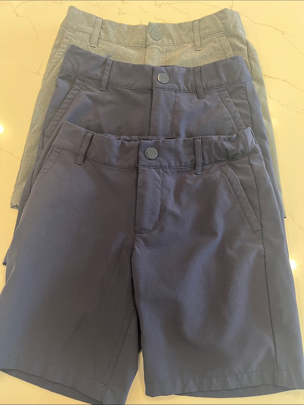all in motion Navy and Gray Kids Shorts (Uniform/Golf) - 3 Pack